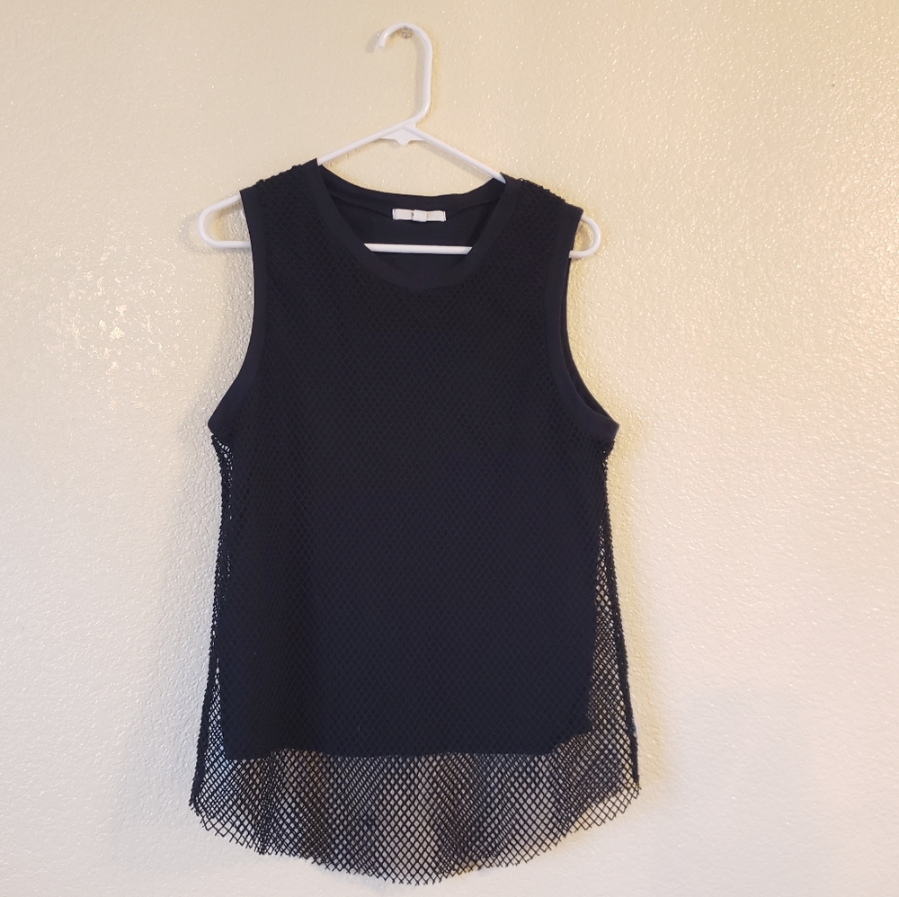Vans Halter Black Mesh Tank Top Medium